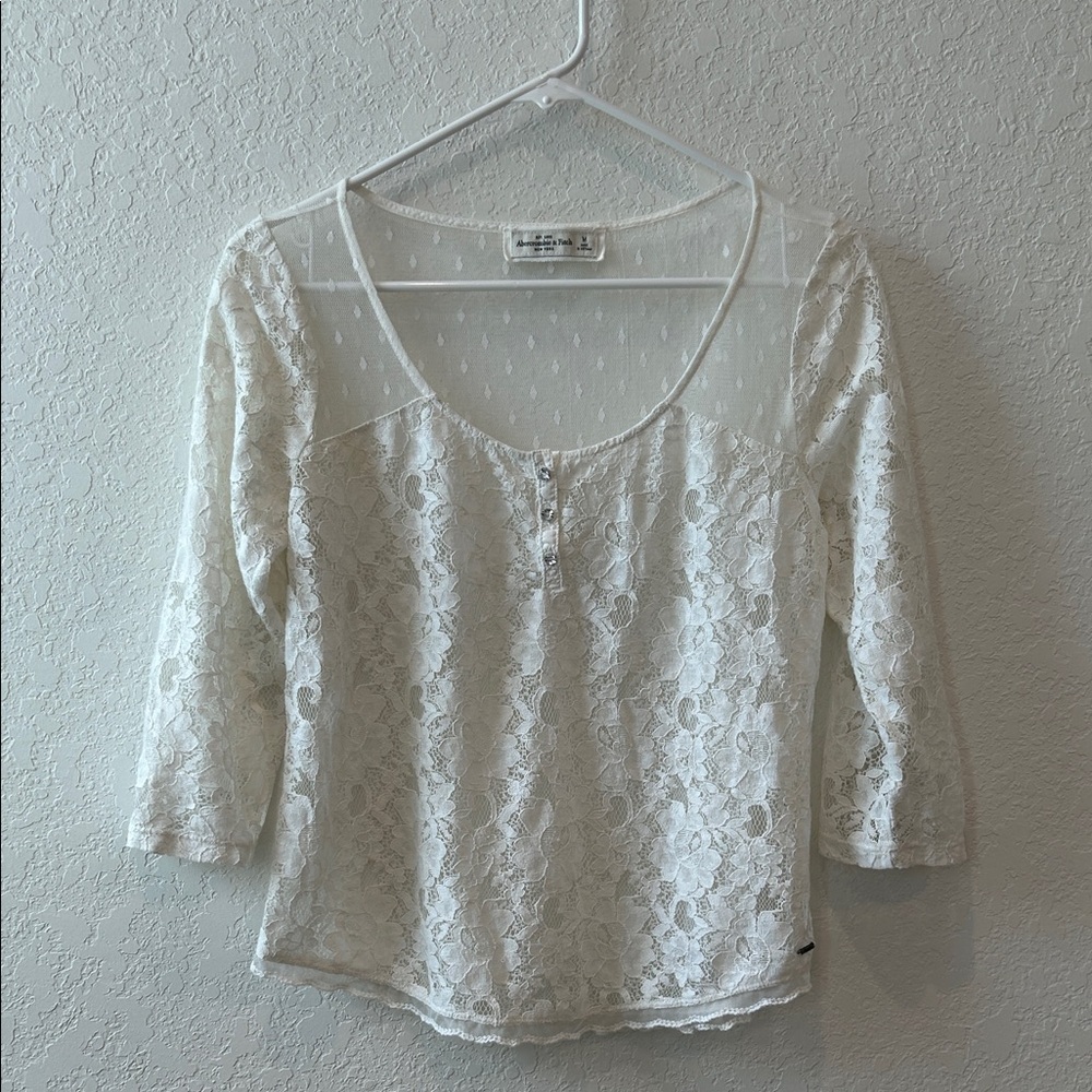 Abercrombie & Fitch Cream Lace Blouse